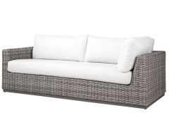 Lane Venture Hyannis Resin Wicker Left Arm Facing Sofa with Cushions.