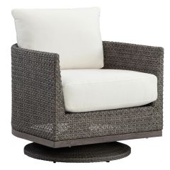 Lane Venture Lenox Hill Resin Wicker & Aluminum Swivel Rocker Lounge Chair with Cushions