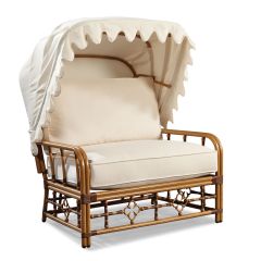 Lane Venture Mimi by Celerie Kemble Cuddle Chair with Canopy and Cushions