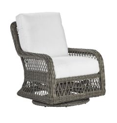 Lane Venture Mystic Harbor Resin Wicker Swivel Glider Chair with Cushions