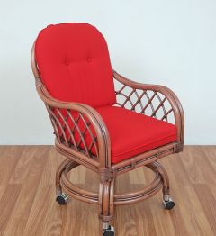 Wicker Dining Chair w/Castors Marina Style (Min2)