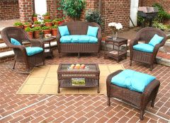 4 Piece Malibu Resin Wicker Set (1) LS (1) Table (2) Chairs