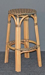 Wicker Bar Stools, Rattan Frames with Easy Clean Resin Wicker Seats. Lila Style Natural-Honey/Dark Top---SPECIAL Pricing