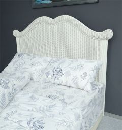 Wicker Headboard White Full/Queen Key Largo Style