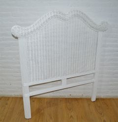 Wicker Headboard White Twin Key Largo Style