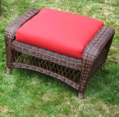 Palm Springs Resin Wicker Ottoman 