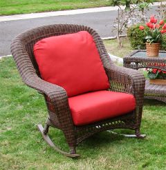 Palm Springs Resin Wicker Rockers, Antique Brown