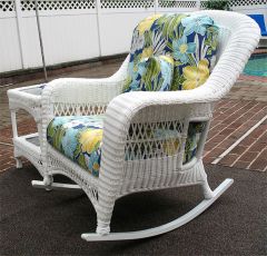 Palm Springs Resin Wicker Rockers, White