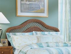 Wicker Headboard Teawash Twin Pavilion Style