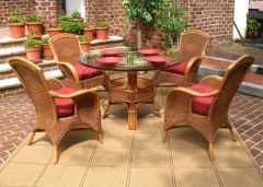 Rattan Dining Set Santa Fe Style 48" Round