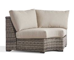 All Weather Resin Wicker Curved Corner Unit, Biscayne Bay