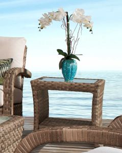 Carmel Resin Wicker Square End (Not Sold Alone)