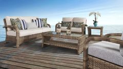 6 Piece Carmel All Weather Resin Wicker Furniture