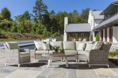 6 Piece Canyon Lake Resin Wicker Sectional Set