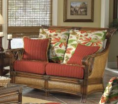 Saint Helena Natural Rattan Loveseat 