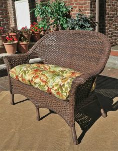 Veranda High Back Resin Wicker Love Seat