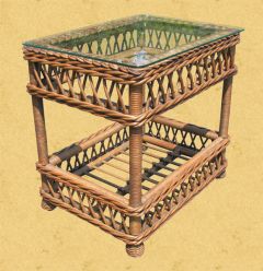 Wicker End Table, Harbor Beach Style