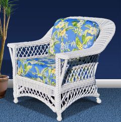 Harbor Beach Rattan Framed Natural Wicker Chair