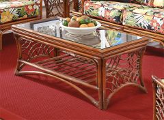 Rattan Cocktail Table, South Pacific Style