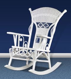 Aunt Millie Natural Rattan Framed Wicker Rocker 