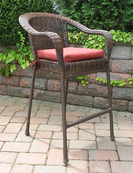 Resin Wicker Bar Stools