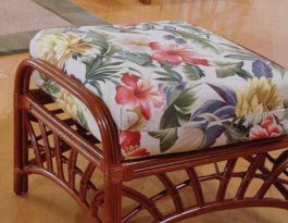New Kauai Rattan Ottoman