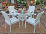 Caribbean 36 Bistro Set (4-Arm Chairs) (Table Has Umbrella Hole)