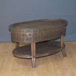 Victorian Oval Beaded CT--Coffee
