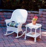 Natural Wicker Rocking Chairs, High Back Diamond Style