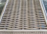 Basketweave All Weather Resin Wicker Outdoor Sofa 