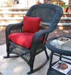 Belair Resin Wicker Rockers, Black