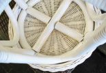 Round Wicker Bathroom/Utility Stool, Caramel