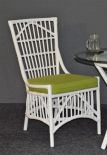 WHITE WITH CELERY GREEN CUSHION