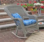 Belair Resin Wicker Rockers, Driftwood