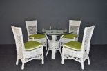 WHITE WITH CELERY GREEN CUSHIONS