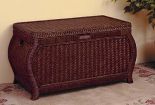 Wicker Storage Trunk Bombay Coffee Woodlined