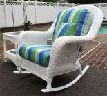 Laguna Beach Resin Wicker Rockers, White