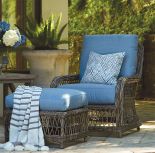 Lane Venture Mystic Harbor Resin Wicker Lounge Chair with Cushions