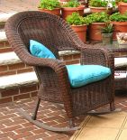 Malibu Resin Wicker Rocking Chairs, Antique Brown