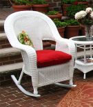 Malibu Resin Wicker Rocking Chairs, White