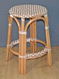 Wicker Counter Stools, Rattan Frames with Easy Clean Resin Wicker Seats, Lila Style Natural-White/Honey Top---SPECIAL Pricing