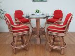 TEA WASH SET WITH POPPY RED CUSHIONS