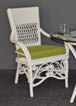 WHITE WITH CELERY GREEN CUSHION