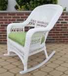 Belair Resin Wicker Rockers, White