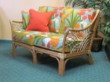 South Pacific Natural Rattan Loveseat