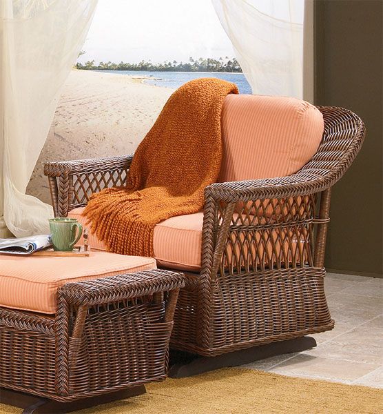 Wicker glider chair discount