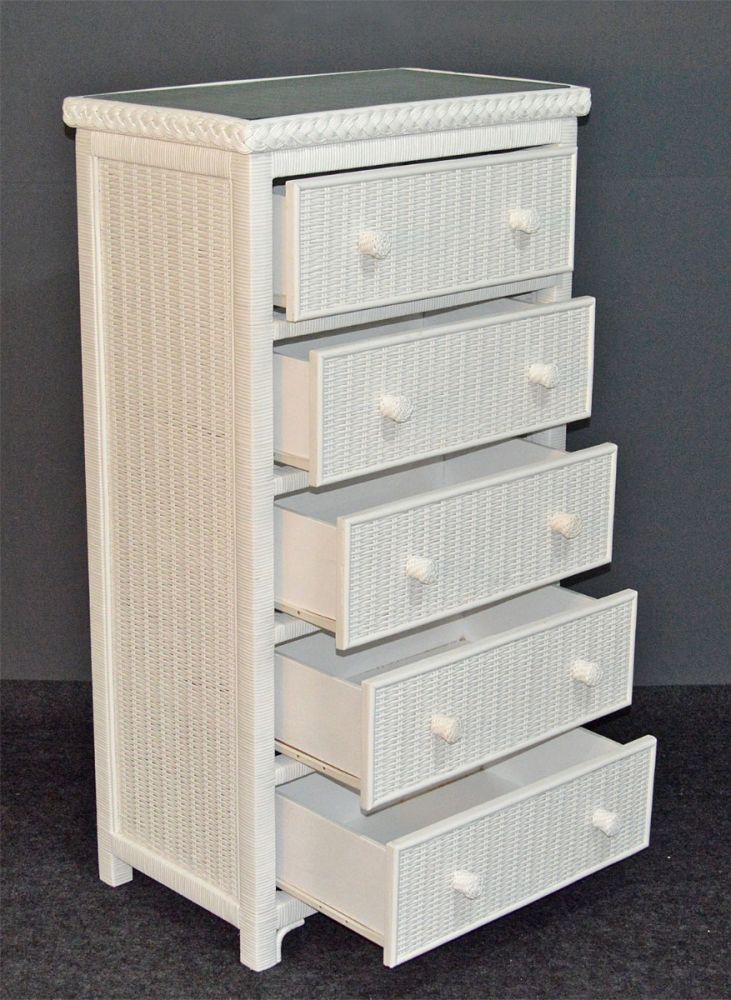 Used white wicker dresser for sale discount