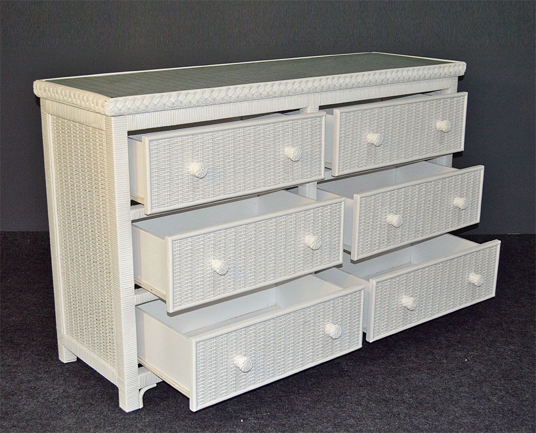 White wicker chest of drawers for sale discount