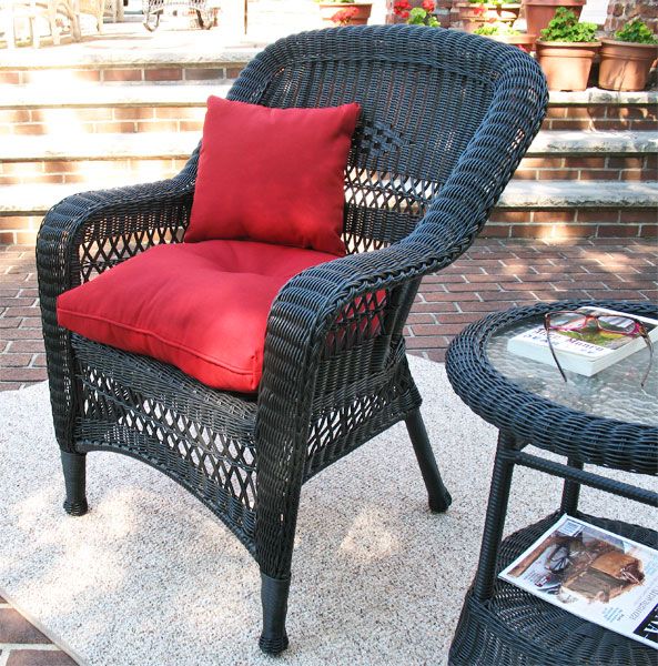 Black wicker chair indoor hotsell