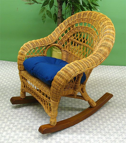 Antique wicker rocking retailer chair